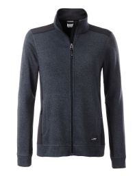 Fleecejacke Grau Damen – warme, taillierte Damenjacke mit Strickoptik und Softshell-Einsätzen